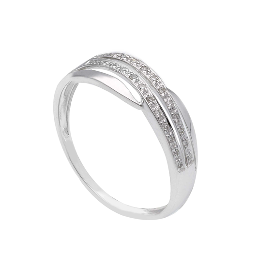 Anello Babila Milano Donna in Oro bianco Diamante 0.06 Ct 280600BB - 280600BB
